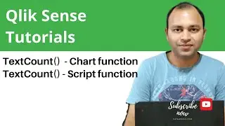 Qlik Sense Tutorial | Qlik Sense Script and Chart Function - Text Count Script and Chart Function