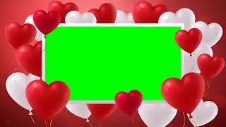 Love Heart ❤ Frame green screen | green screen Heart Frame | Kinemaster Green screen Frame