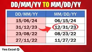 Convert Text Date DD/MM/YY to MM/DD/YY in Excel