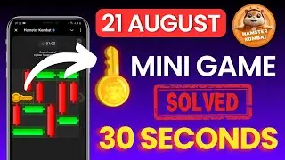 21 AUGUST Mini Game Hamster Kombat | Hamster Kombat Key | Mini Game Puzzle (Solved 100%)