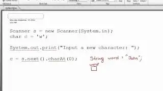 Scanner Class - Character Input