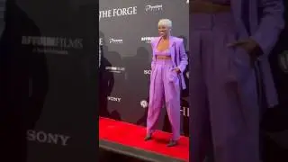 Actor Yvonne Orji Slay Fierce Purple Look @ Movie Premiere #yvonneorji #fashionpolice #redcarpetglam
