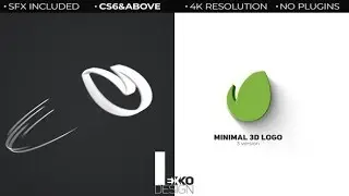 Minimal 3D Logo - After Effects Template