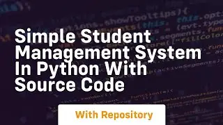 Simple student management system in python with source code