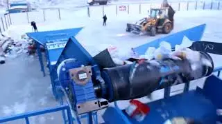 Работа мусоросортировочного комплекса
