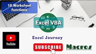 18.Excel VBA - Worksheet Functions