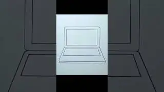 Laptop drawing/How to draw   laptop computer