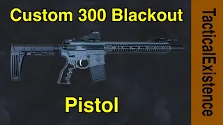 Custom 300 Blackout Pistol with Gear Head Works Tailhook Pistol Brace