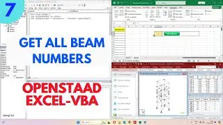 Get All Beam Numbers from STAAD | OpenSTAAD Excel VBA