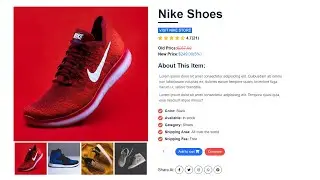 Product Page Design Using HTML CSS & JavaScript