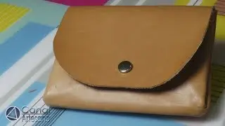 Monedero de cuero sin coser (CON PATRÓN)- DIY Tutorial