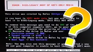 Error bios legacy boot of uefi only media не загружается с флешки что делать?