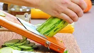 Only 3 ingredients! Very tasty zucchini salad recipe. ASMR COOKING