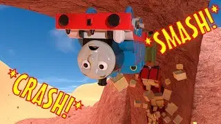 TOMICA Thomas and Friends Slow Motion Crashes: Thomas Does a LOOP THE LOOP!