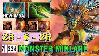 Imba [Batrider] Mid vs Tinker Ethereal + Revenant's Broken DMG Unstopable 23Kills Dota2 7.33D