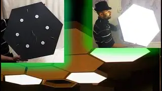 Шестиугольный светильник, или софтбокс своими руками дешево ★ DIY hexagonal lamp