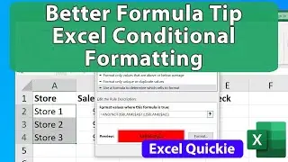 Better Edit Excel Formulas in the Conditional Formatting Window (& Name Manager) - Excel Quickie 66