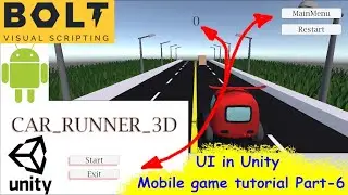 UI in Unity using Visual script, Mobile Car Game Tutorial PART-6