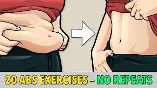 20 BEST ABS EXERCISES TO LOSE BELLY FAT FAST (NO REPEATS)