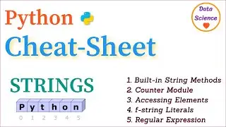 Python Strings Functions | Cheatsheet | Commands & Packages