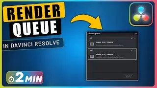 How to Use RENDER QUEUE Panel in Deliver Page in Davinci Resolve