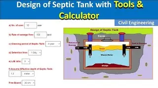 Design of septic Tank | Design of septic tank for 5, 10 ,15 user