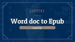 How to convert a Word Docx file to an ePub