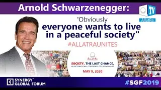 Arnold Schwarzenegger answered on the AllatRa TV questions for “Society. The Last Chance” project