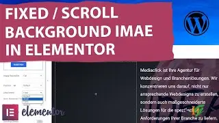 How to Fixed / Scroll Background Image in Elementor WordPress | Attachment | Effect