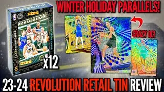 BRAND NEW WINTER HOLIDAY TINS (CRAZY QC)! 😮❄️ 2023-24 Panini Revolution Basketball Retail Tin Review