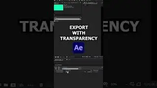 Export with Transparency  - Adobe After Effects Tutorial 