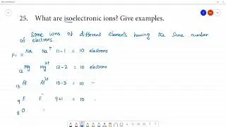 What are isoelectronic ions? Give examples.