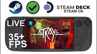 Stray on Steam Deck/OS in 800p 35+ Fps (Live)