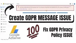 How to Create a GDPR Message on AdSense | Create a GDPR Message in AdSense | Step By Step in Bengali