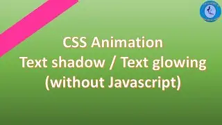 CSS Animation - Text glowing | Text shadow effect |#SkillUpwithGenie