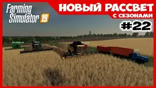 Уборочная в разгаре, вся бригада в сборе // Новый Рассвет #22 // Farming Simulator 19