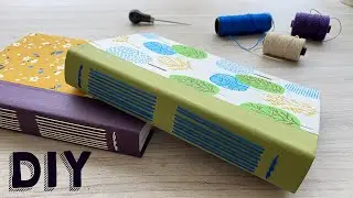 ​ Cómo HACER un CUADERNO . Encuadernación Paso a Paso . [ Puntada Larga ]