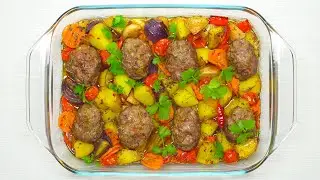 Вкусные МЯСНЫЕ КОТЛЕТЫ С ОВОЩАМИ В ДУХОВКЕ. Рецепт от Всегда Вкусно!