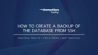 How to Create a Backup Of the Database From SSH