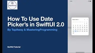 How to use Date Pickers in SwiftUI 2.0 With Date Formatting!!