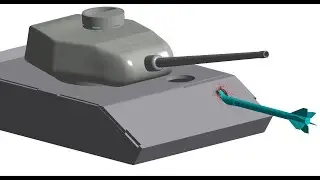 120 mm KE M829 APFSDS Vs T44 Tank Armor Inclined Plate (Tank Scale 0.25)
