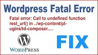 Fix Wordpress Fatal Error Call to undefined function rest_url() in ../wp-content/plugins/td-composer