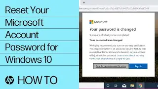 Reset Your Microsoft Account Password for Windows 10 | HP Computers | HP Support