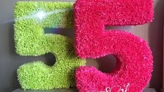 Как сделать 3D объемную цифру пять на день рождения. Часть 2.