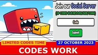 *CODES* Block Eating Simulator ROBLOX | LIMITED CODES TIME | 27 OCTOBER 2023