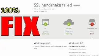 How To Fix SSL Handshake Failed Error Code 525