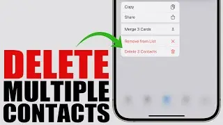 How To Delete MULTIPLE iPhone Contacts At Once !