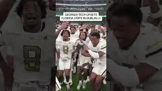 Georgia Tech is HYPED after their UPSET WIN! #shorts