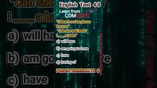 English Pre-Intermediate 5 Test 48      #EnlgishTests #EnglishGrammer