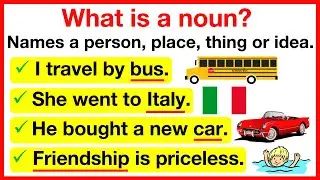 NOUNS 🤔 | What is a noun? | Learn with examples | Parts of speech 1